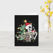 Sorta Merry Sorta Beängstigend Skeleton Snow Chris Karte (Gelbe Blume)