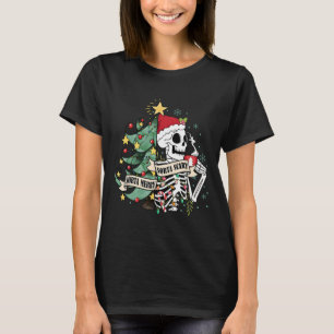 Sorta Merry Sorta Beängstigend Skeleton Snow Chris T-Shirt