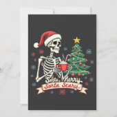Sorta Merry Sorta Beängstigend Spooky Skeleton Xma Einladung (Vorderseite)