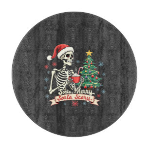 Sorta Merry Sorta Beängstigend Spooky Skeleton Xma Schneidebrett