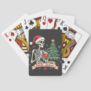 Sorta Merry Sorta Beängstigend Spooky Skeleton Xma Spielkarten