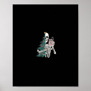 Sorta merry sorta beängstigendes Skelett trinken K Poster
