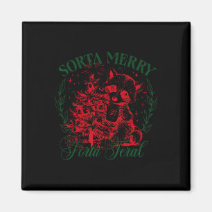Sorta Merry Sorta Feral Weihnachten Magnet