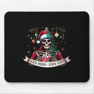 Sorta Merry Sorta Scary Skeleton Heiße Schokolade  Mousepad