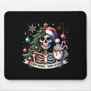 Sorta Merry Sorta Scary Skeleton Heiße Schokolade Mousepad