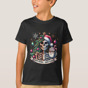 Sorta Merry Sorta Scary Skeleton Heiße Schokolade  T-Shirt