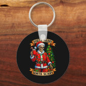 Sorta Merry Sorta Y Christmas Funny Skeleton Xmas Schlüsselanhänger (Vorderseite)