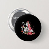 Sorta Merry Sorta Y Funny Skeleton Christmas Button (Vorne & Hinten)