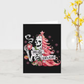 Sorta Merry Sorta Y Funny Skeleton Christmas Karte (Gelbe Blume)