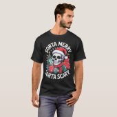 Sorta Merry Sorta Y Skeleton With Santa Hat  T-Shirt (Vorne ganz)