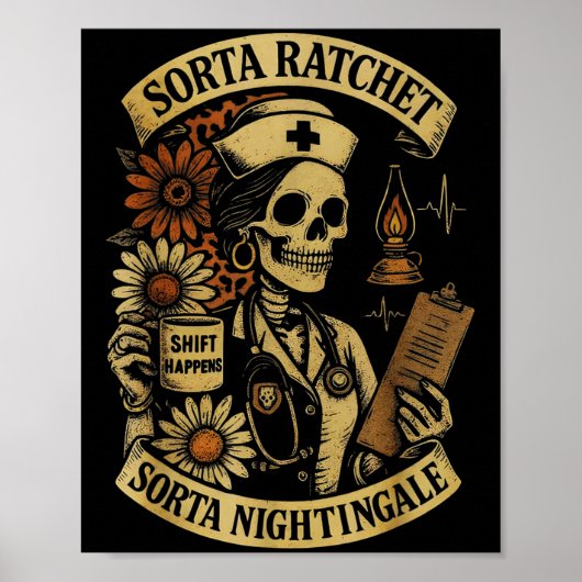 Sorta Ratchet Sorta Nightingale Skeleton Nurse Hal Poster (Vorne)
