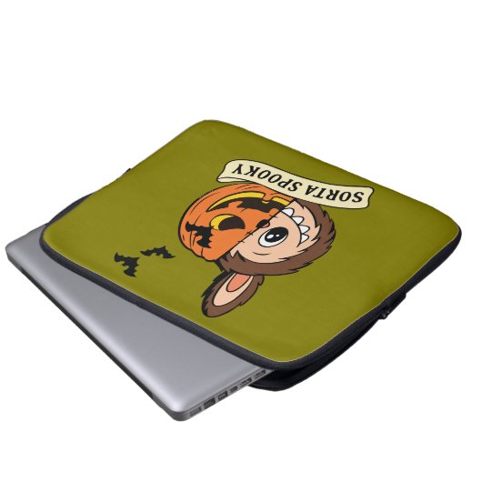 Sorta Spooky Halloween Cute Labubu Laptopschutzhülle (Vorne Knopf)
