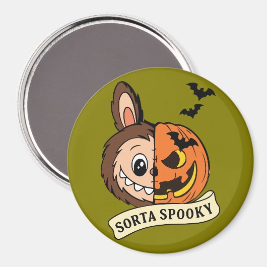 Sorta Spooky Halloween Cute Labubu Magnet (Vorderseite/Rückseite)