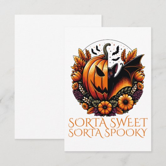 Sorta Sweet Sorta Spooky Dankeskarte (Vorne/Hinten)