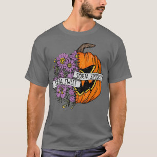 Sorta Sweet Sorta Spooky Funny Hallowen Pumpkin T-Shirt