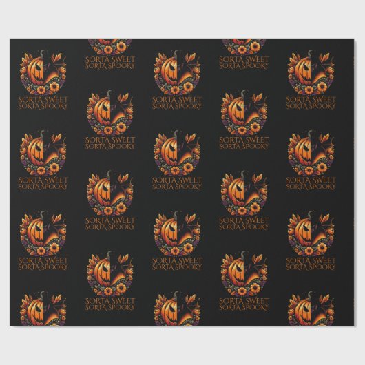 Sorta Sweet Sorta Spooky Geschenkpapier (Flach)