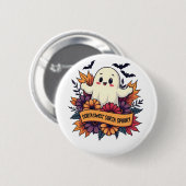 Sorta Sweet Sorta Spooky Halloween Ghost Fall Lieb Button (Vorne & Hinten)
