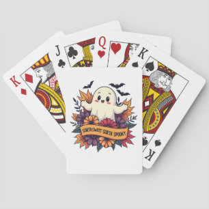 Sorta Sweet Sorta Spooky Halloween Ghost Fall Lieb Spielkarten
