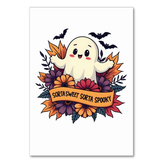 Sorta Sweet Sorta Spooky Halloween Ghost Fall Lieb Tischnummer (Vorderseite)