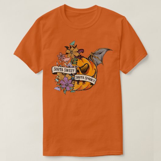 Sorta Sweet Sorta Spooky Jack O' Lantern Ha T-Shirt (Design vorne)