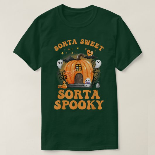 Sorta Sweet Sorta Spooky Spuk Haus T-Shirt (Design vorne)