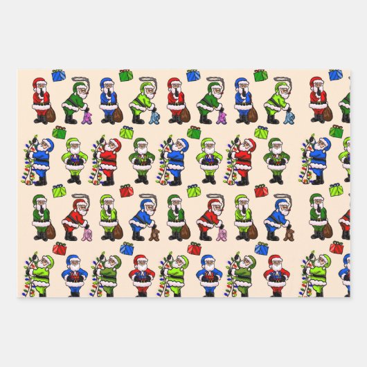 Sorte 3 Blätter Weihnachtspapier (Vorderseite)