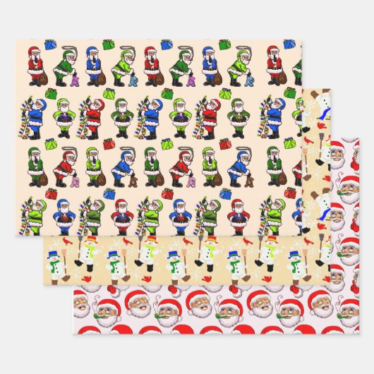 Sorte 3 Blätter Weihnachtspapier (Set)