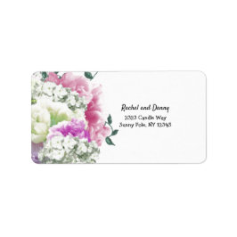 Sorte Bouquet Floral Address Label Adressaufkleber