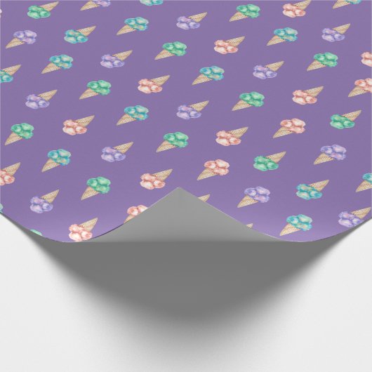 Sorte von lila Eis Geschenkpapier (Ecke)
