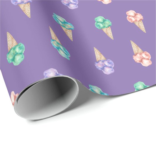 Sorte von lila Eis Geschenkpapier (Rolleneckpunkt)