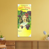 Sortenauswahl Keuka Traubenschild Leinwanddruck (Insitu (Wohnzimmer))