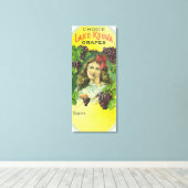 Sortenauswahl Keuka Traubenschild Leinwanddruck (Insitu (Holzboden))