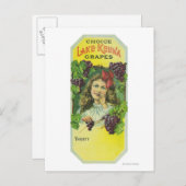 Sortenauswahl Keuka Traubenschild Postkarte (Vorne/Hinten)