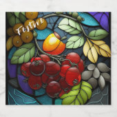 Sortenfrüchte aus Hartglas Alkoholflaschenetikett (Einzelnes Label)