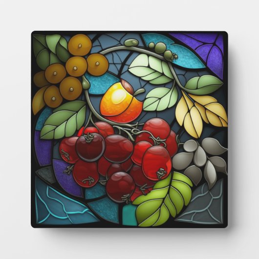 Sortenfrüchte aus Hartglas Fotoplatte (Vorderseite)