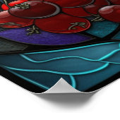 Sortenfrüchte aus Hartglas Poster (Ecke)