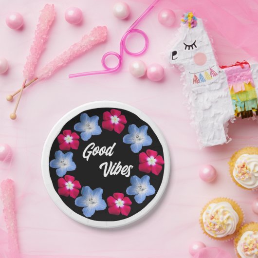 Sortenmodell Schwarz/Rose Pappteller (Party)