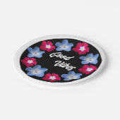 Sortenmodell Schwarz/Rose Pappteller (Schrägansicht)