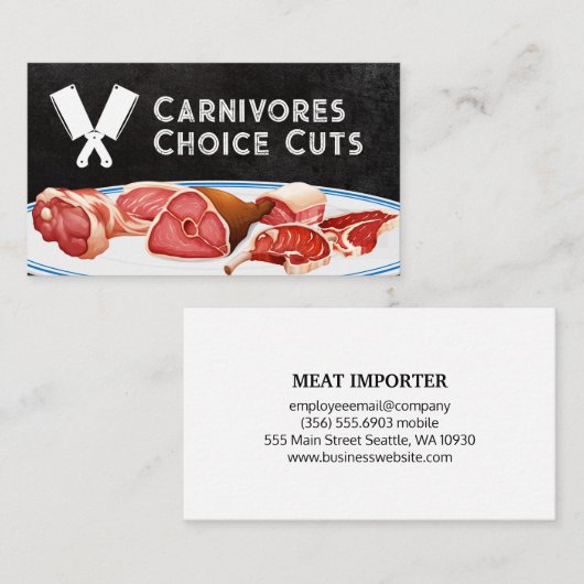 Sortenschnitt | Metzger Visitenkarte (Vorne/Hinten)