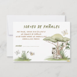 Sorteo de pañales Baby Duschkarte Dankeskarte