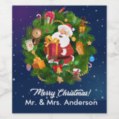 Sortieren Sie das Weihnachtsweinlabel Weinetikett (Einzelnes Label)