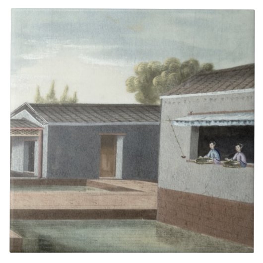 Sortieren von Tee (w/c auf Papier) 2 Fliese (Vorderseite)