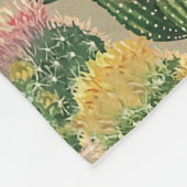 Sortierte blühende Kaktus-Pflanzen Fleecedecke (Ecke)