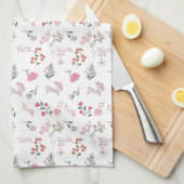 Sortierte delikate Blume in Pattern Küchenhandtüch Geschirrtuch (Viertel Falte)