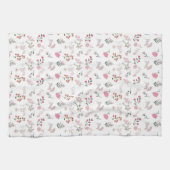 Sortierte delikate Blume in Pattern Küchenhandtüch Geschirrtuch (Horizontal)