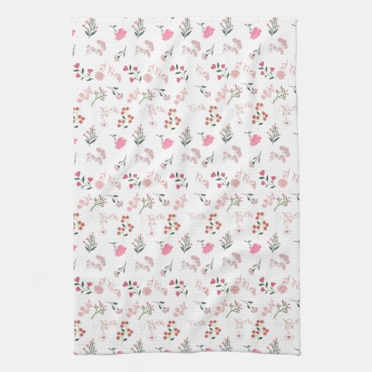 Sortierte delikate Blume in Pattern Küchenhandtüch Geschirrtuch (Vertikal)