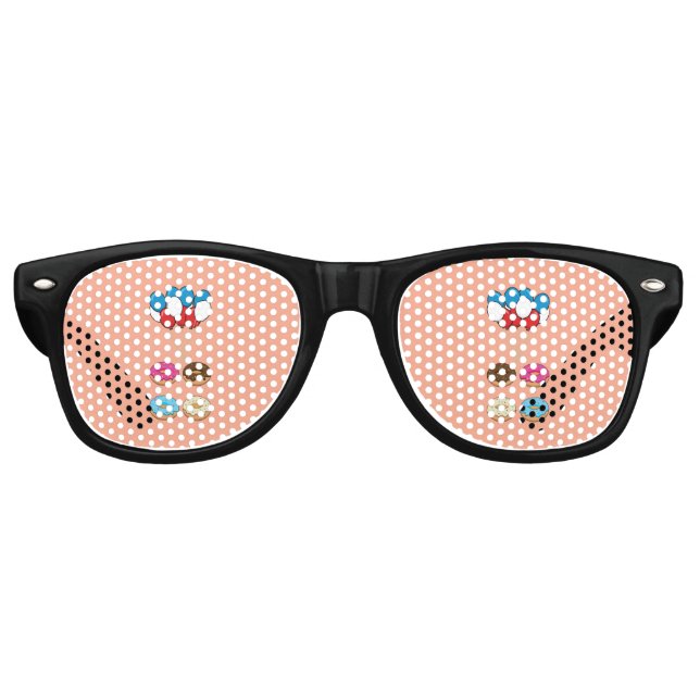 Sortierte Donuts und Luftballons Partybrille (Vorderseite)