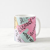 Sortierte Farbe der Namenskarten Kaffeetasse (VorderseiteRechts)