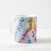 Sortierte Farbe der Namenskarten Kaffeetasse (Vorderseite Links)