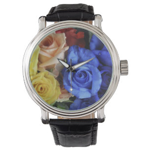 Sortierte frische Rosenbuquets Armbanduhr